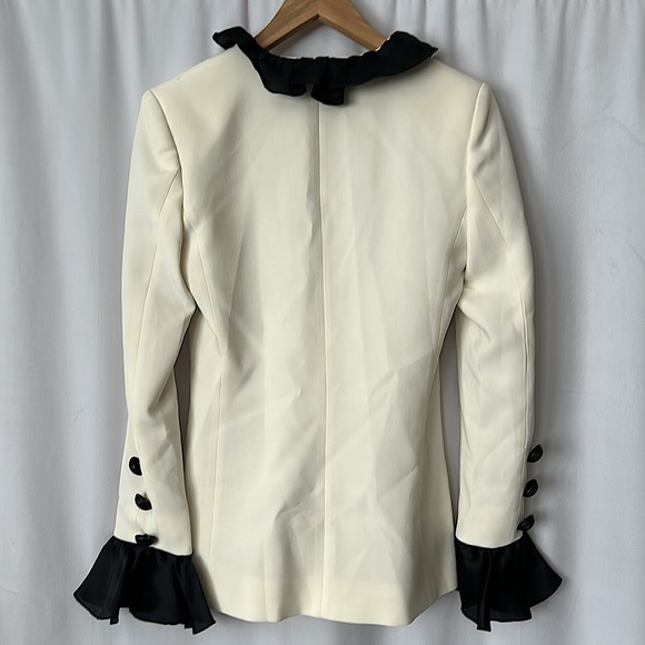Martin Martin NWT Vintage Ivory/Black Blazer Jacket Coat **Size 36/US 6** 🌸🌸 - Picture 2 of 7
